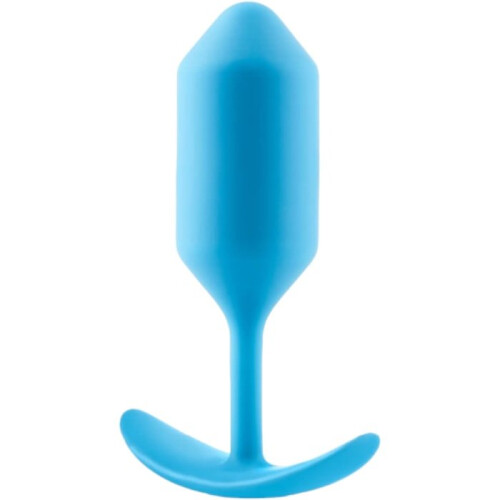 b-Vibe Snug Plug 3 Large Weighted Silicone Butt Plug 4.7 Inch Teal 1