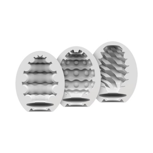 Satisfyer Masturbator Egg 3 Set Riffle, Bubble, Fierce - Male Stroker Sex Toy for Men 2