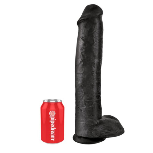 GODE REALISTICO BOURSES 38 CM NERO - KING COCK di PIPEDREAM 1
