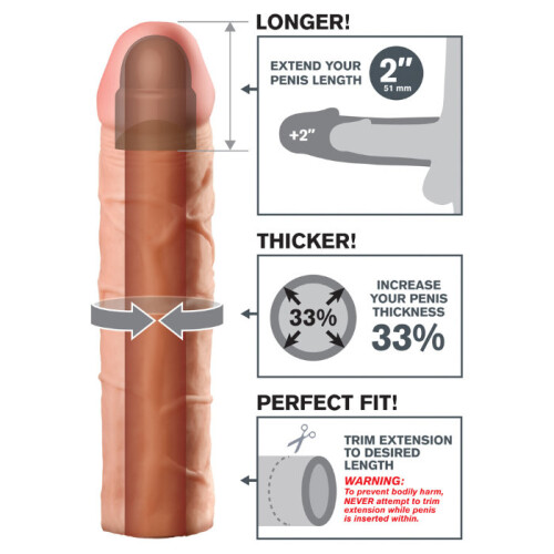 Fantasy X-tensions Perfect Extension Flesh 2in 2