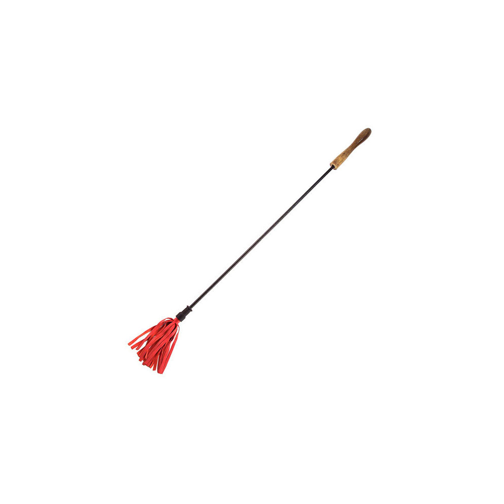 Rouge Garments Red Riding Crop With Wooden Handle