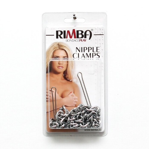 Silver Nipple Clamps With Double Chain 2