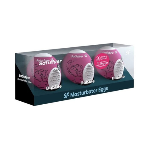 Masturbatoren - Satisfyer - Egg Bubble - Pack mit 3 - TPE Hydro-Aktiv - Einmalgebrauch 1