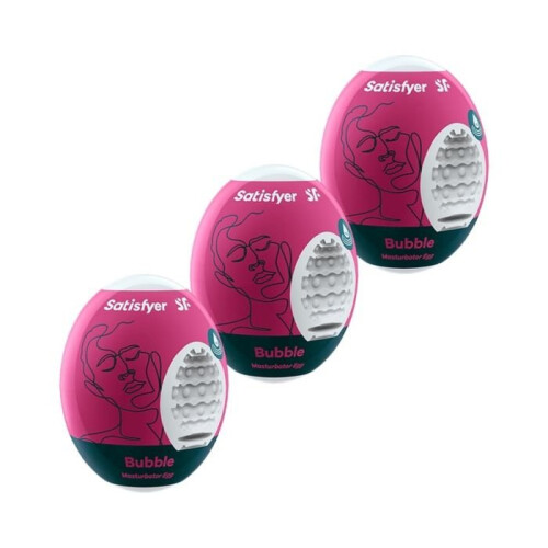 Masturbatoren - Satisfyer - Egg Bubble - Pack mit 3 - TPE Hydro-Aktiv - Einmalgebrauch