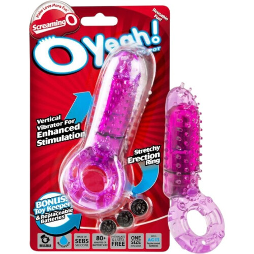Screaming O Yeah Vibrating Cock Ring Purple 2