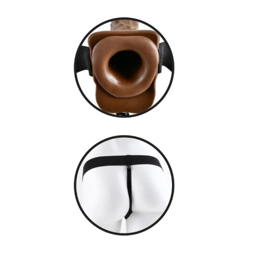 Pipedream Hollow Strap-On Brown 7 Inch 2