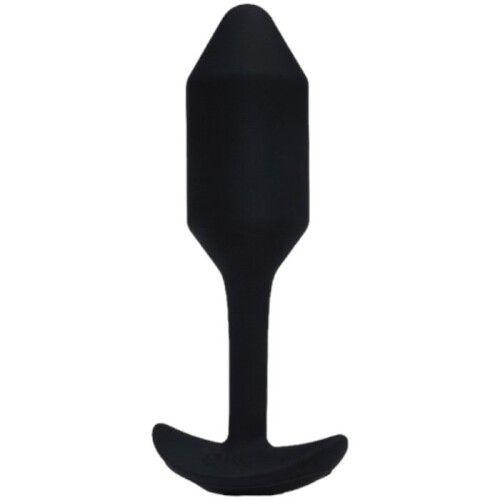 b-Vibe Vibrating Snug Plug 2 Medium Rechargeable Weighted Silicone Butt Plug 4.4 Inch Black 1