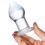 Glas Amethyst Rain Glass Butt Plug 3.25 Inch 3