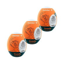 Masturbatori - Satisfyer - Egg Crunchy - Confezione da 3 - TPE Idro-Attivo - Stimolazione Intensa
