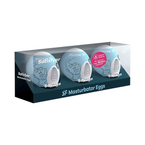 Satisfyer Masturbator Egg 3 Set Savage - Male Stroker Sex Toy for Men 1
