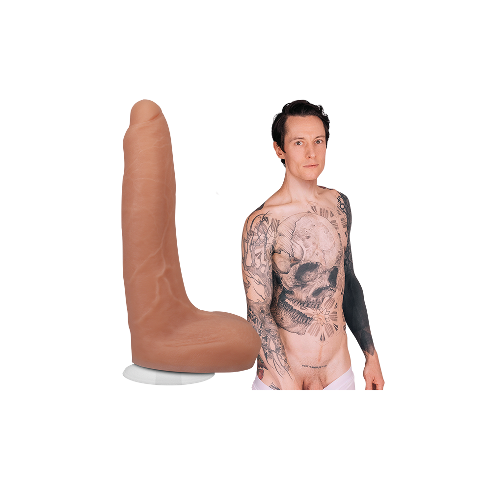 Signature Cocks Owen Gray Silicone Cock with Suction Cup 9 Inch