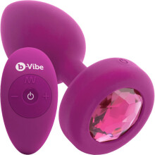 BVibe Vibrerende Juvelprop SM Pink Rubin Fjernstyret Analprop