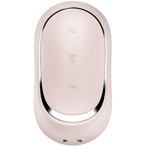 SATISFYER - STIMULATEUR ET VIBRATEUR DOUBLE AIR PULSE PRO TO GO 2 BEIGE 2