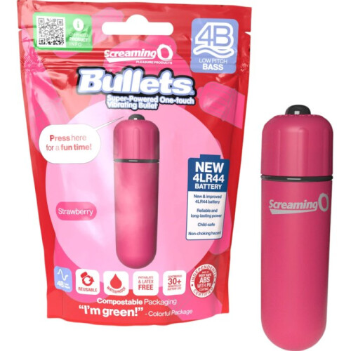 Screaming O 4B Deep Rumbling Bullet Vibrator Strawberry 2