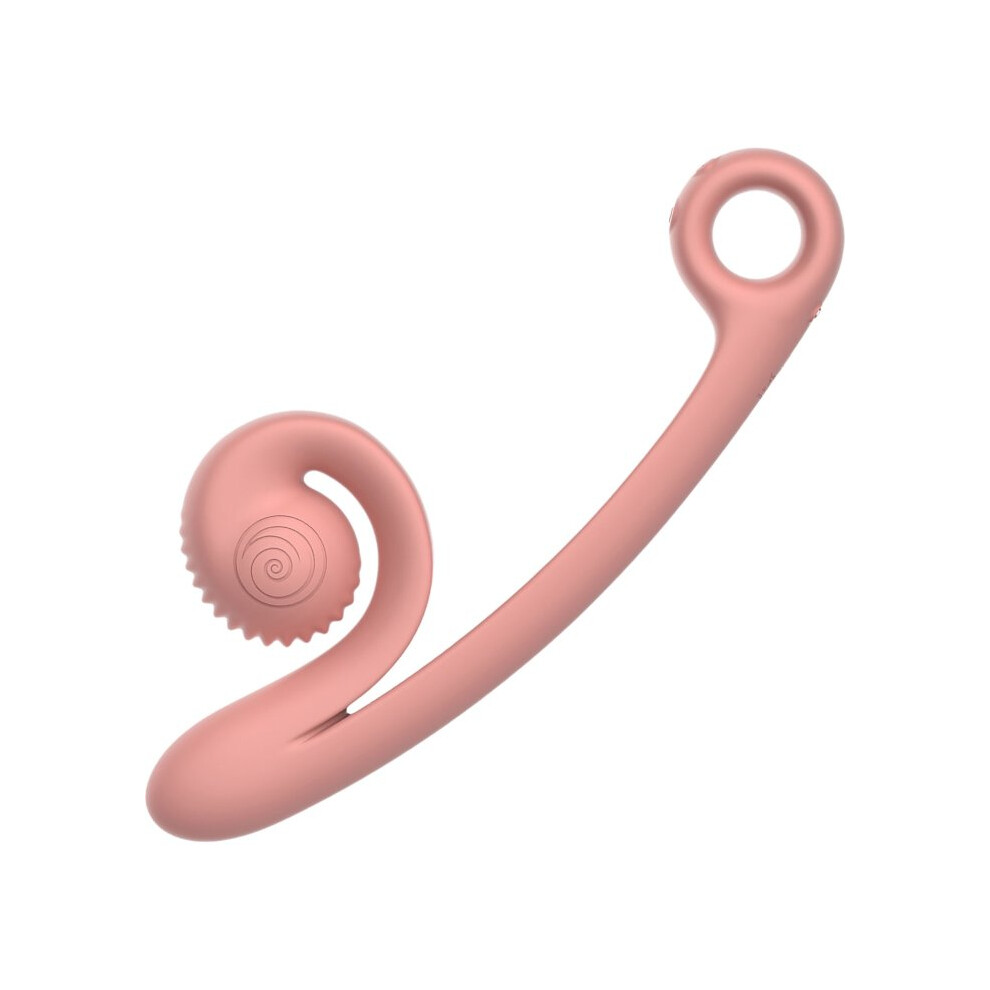 Snail Vibe Curve Rechargeable Powerful Dual Vibrator Peach