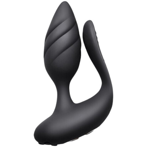 Rocks Off Cocktail Remote Control Couple's Butt Plug Black 1