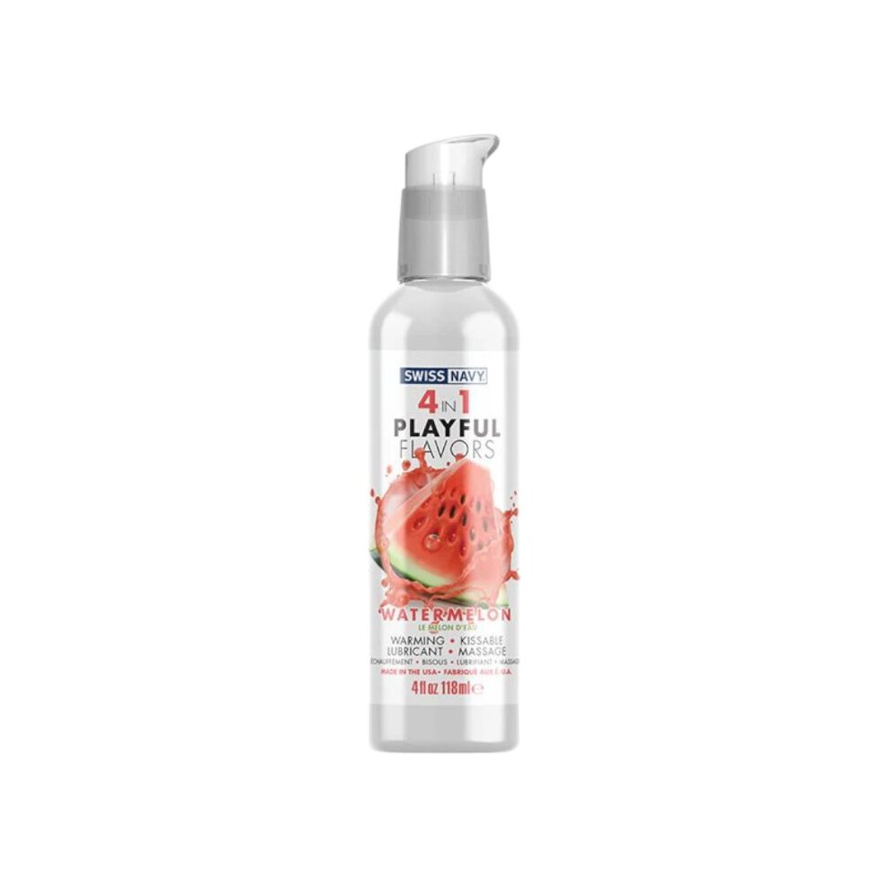 Swiss Navy 4In1 Watermelon Water-Based Flavoured Lubricant 118Ml