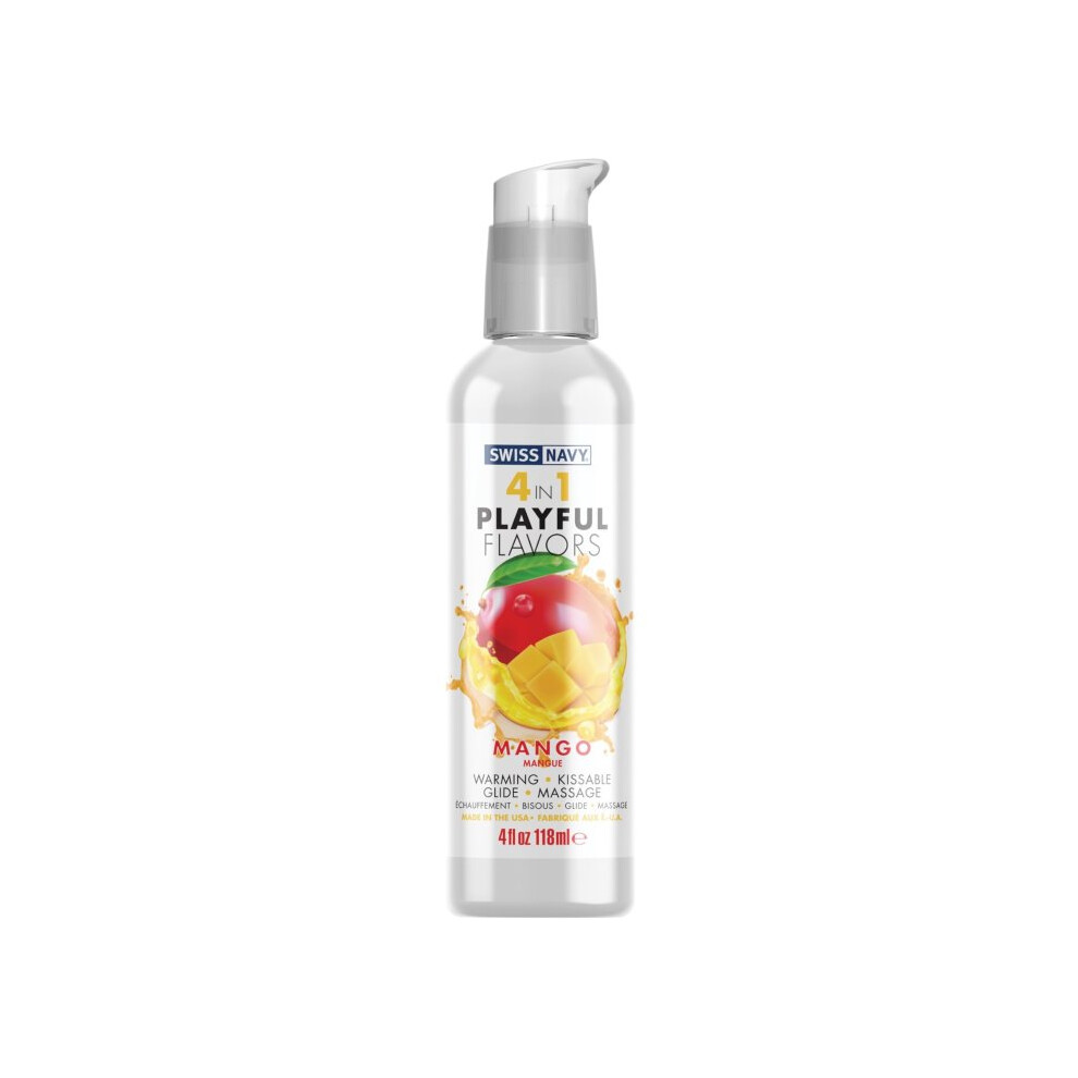 Swiss Navy 4In1 Mango Water-Based Flavoured Lubricant 118Ml