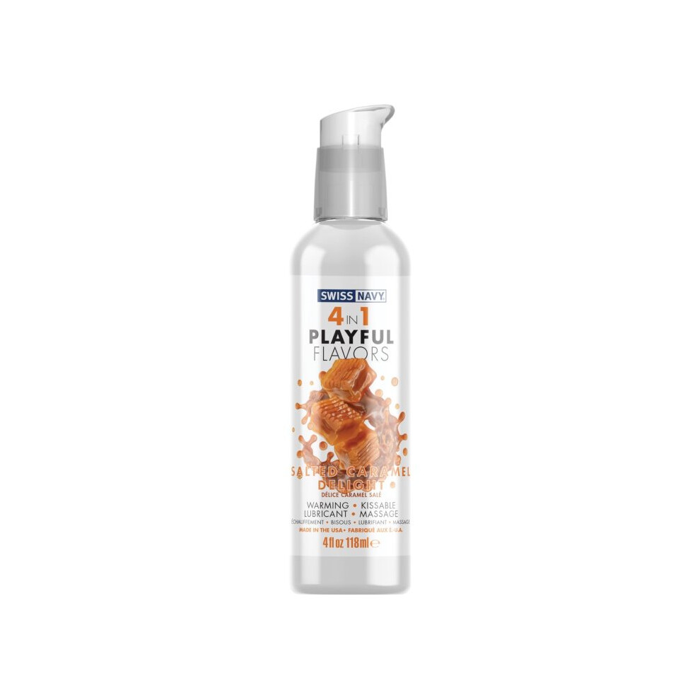 Swiss Navy 4In1 Salted Caramel Delight Water-Based Flavoured Lubricant 118Ml