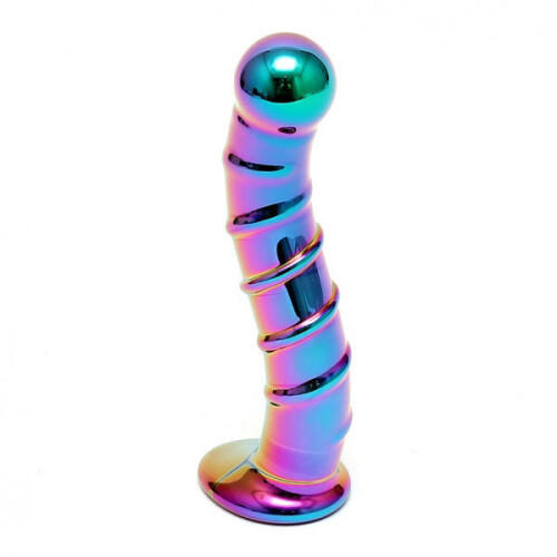 Sensual Multi Coloured Glass Nikita Dildo 1