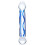 Glas Full Tip Textured Glass Dildo Blue 6.5 Inch 1