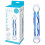 Glas Full Tip Textured Glass Dildo Blue 6.5 Inch 6