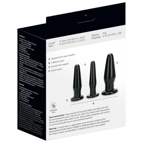 Me You Us Anal Training Butt Plug Set (3 Piece) 2