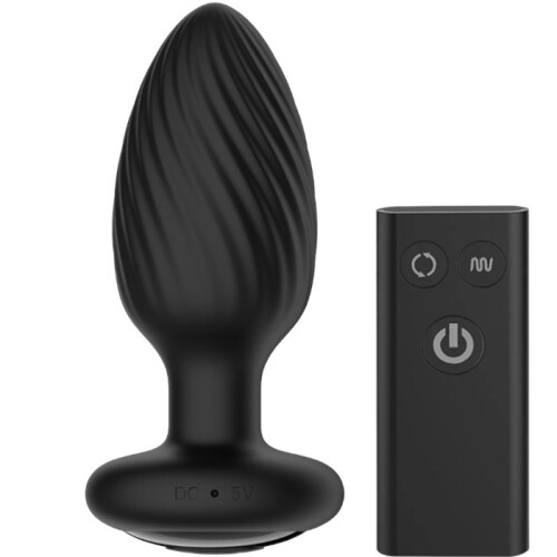 Nexus Nexus Tornado Medium Remote Control Rotating and Vibrating Butt Plug 3.4 Inch
