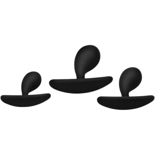 Master Series Dark Droplets 3 Piece Curved Anal Trainer Set 1