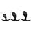 Master Series Dark Droplets 3 Piece Curved Anal Trainer Set 3
