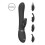 Vive Chou Double Action Interchangeable Rabbit Vibrator Black 1