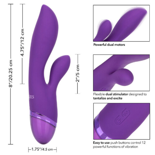 CalExotics Aura Dual Lover Rechargeable Vibrator 5 Inch 1