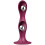 Gode de silicone com bolinhas duplas - Satisfyer - Double Ball-R - Granate 2