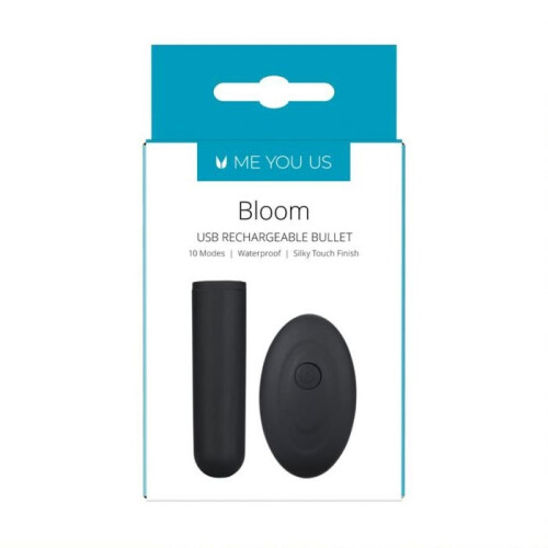 Me You Us Bloom Rechargeable Bullet Remote Control Vibrator Black 1