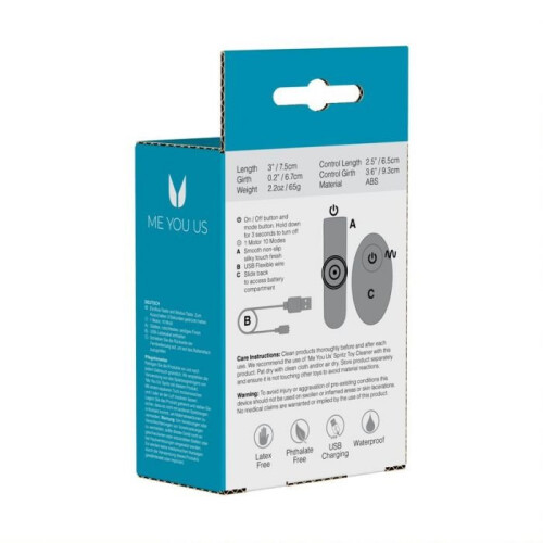 Me You Us Bloom Rechargeable Bullet Remote Control Vibrator Black 2