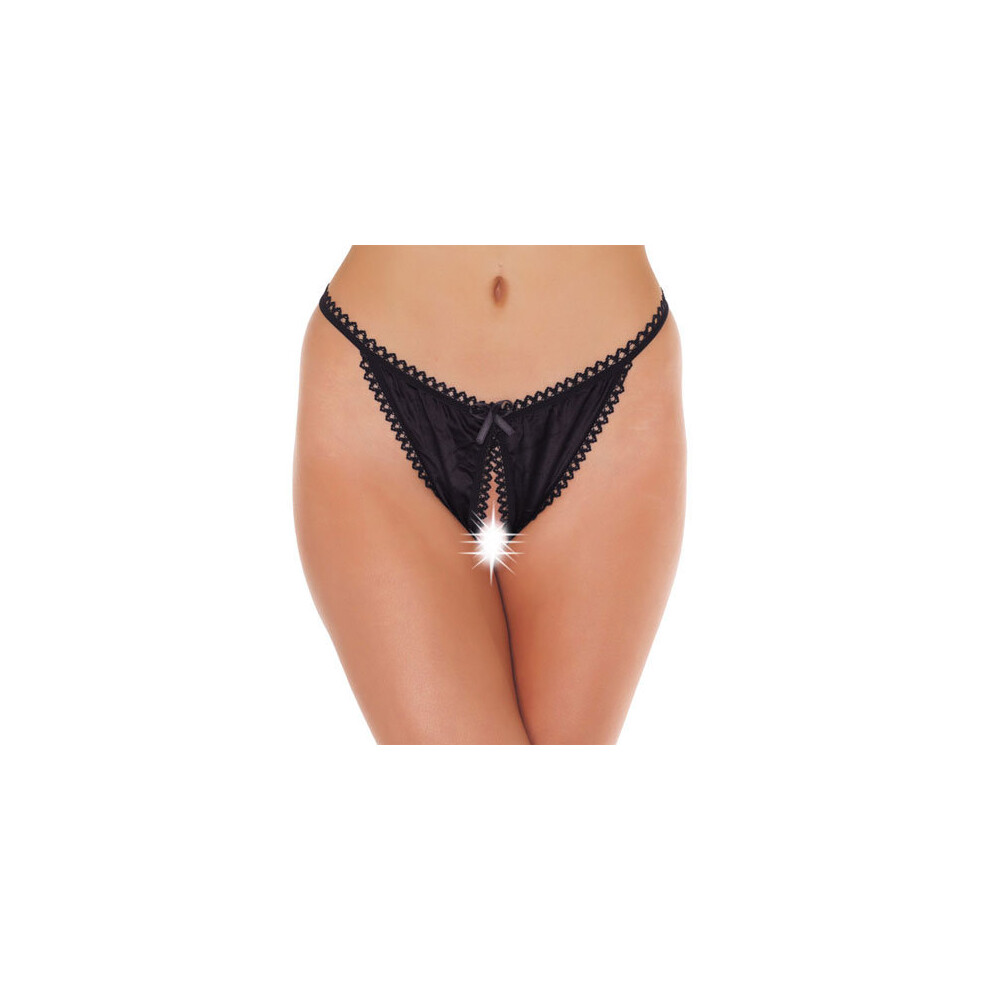 Rimba Black Crotchless Tanga