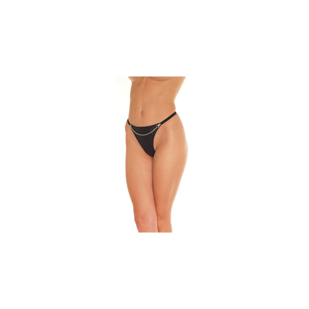 Rimba Leather Brief With Front Chain