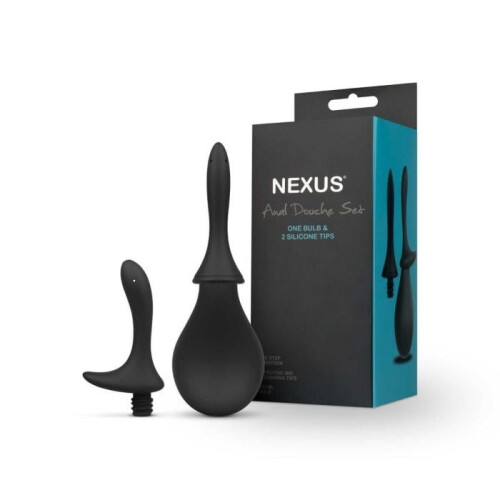 Nexus Nexus Douche Set 260ml Anal Douche with Silicone Tips x 2 1