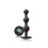Glams Black Ripple Anal Plug Rainbow Gem 2