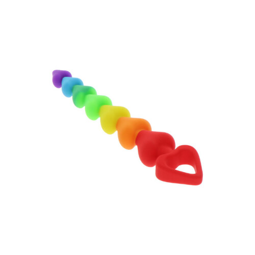 ToyJoy Rainbow Heart Anal Beads 1
