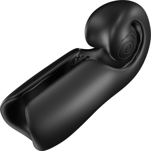 Snail Vibe Evo Vibrating Masturbator Black - Male Stroker Sex Toy for Men