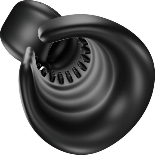 Snail Vibe Evo Vibrating Masturbator Black - Male Stroker Sex Toy for Men 1