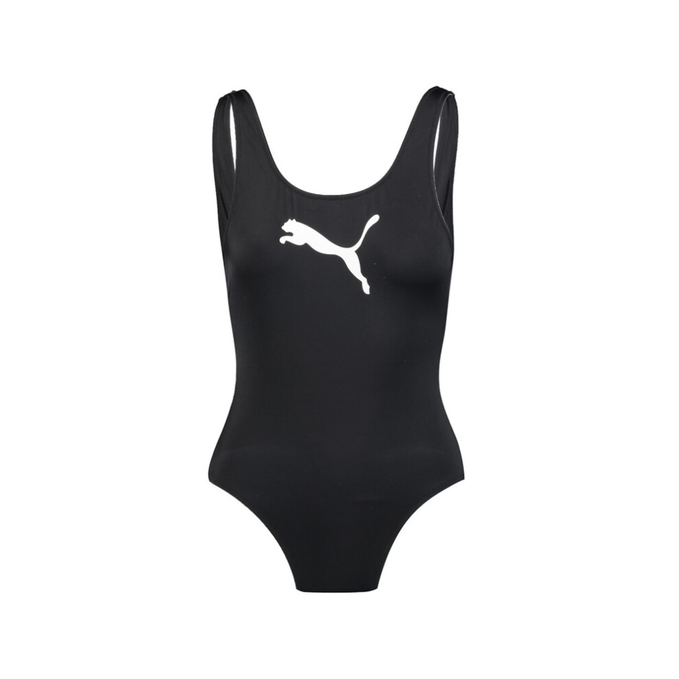 (M, Black) Puma Womens/Ladies Logo One Piece Swimsuit