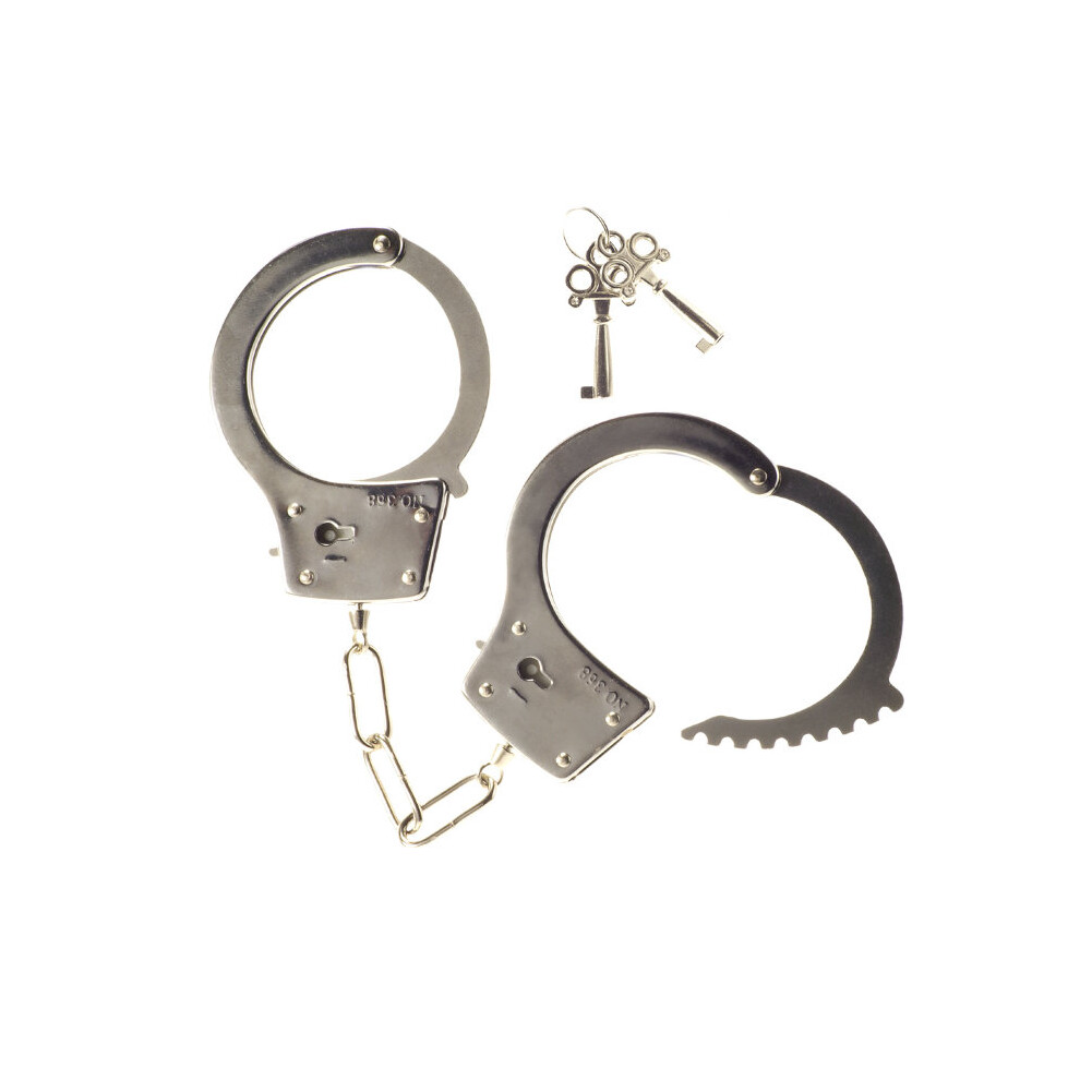 Me You Us Silver Heavy Metal Handcuffs