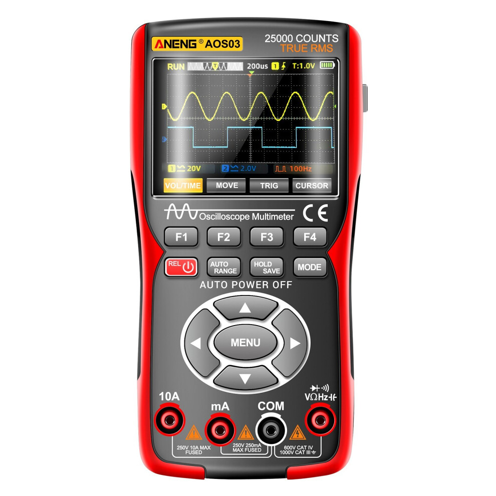 3-In-1 Handheld Oscilloscope Multimeter Signal Generator Dual Channel 50Mhz Bandwidth 280Msa/S High Sampling Professional Oscilloscope 4006889789841