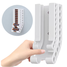 (White) Wall Mount 10 AAA & 10 AA Batteries Storage