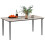 Outsunny Outsunny Garden Table with Rust Resistant Metal Frame, Light Grey 2
