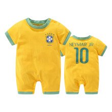 (Brazil 10, 73CM) Newborn Baby 0-3 Months Baby Basketball Football Sports Jumpsuit