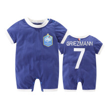 (France 7, 73CM) Newborn Baby 0-3 Months Baby Basketball Football Sports Jumpsuit