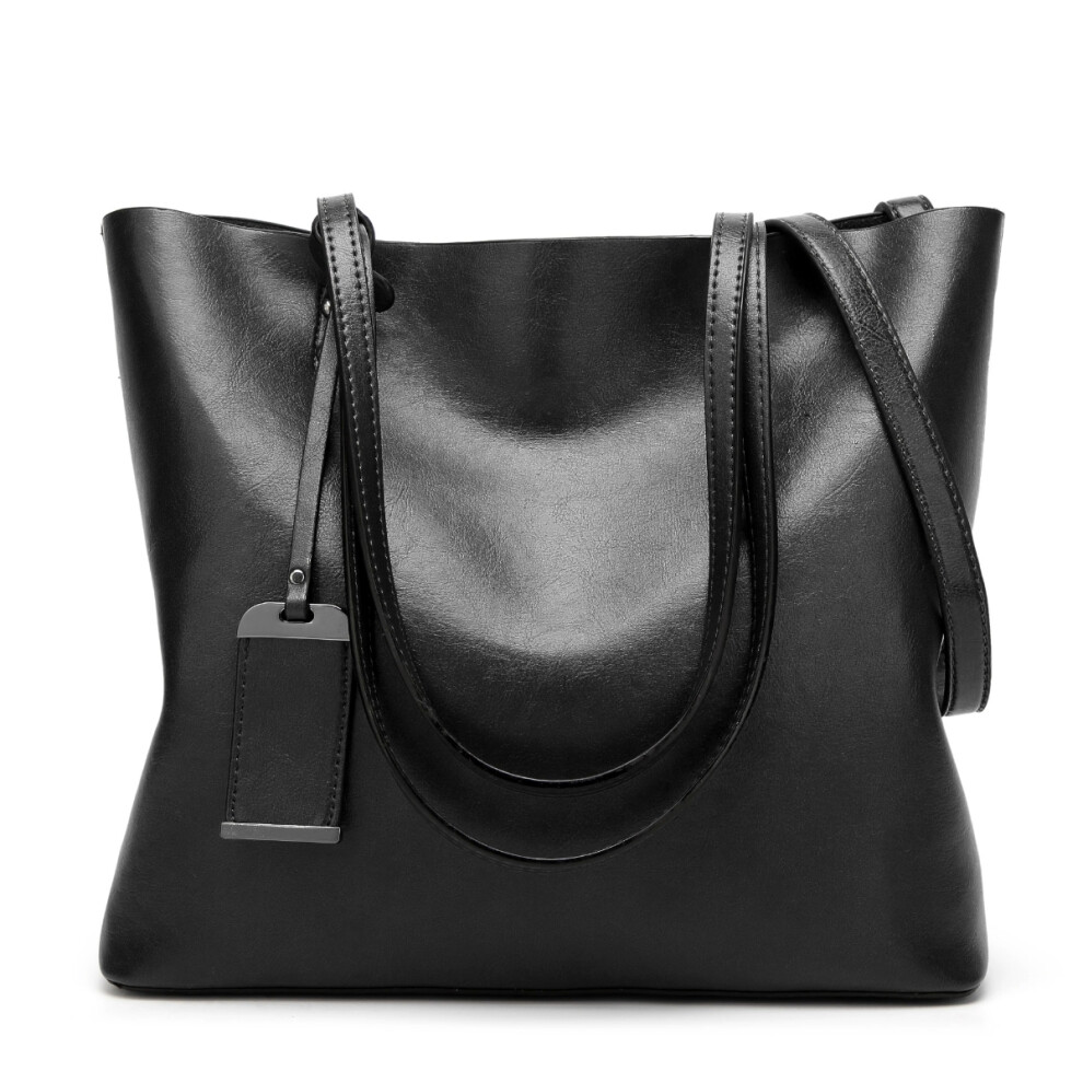 New Women's (Black) Elegant Leather Handbag Versatile Tote Shoulder And Crossbody Bag Not,Specified